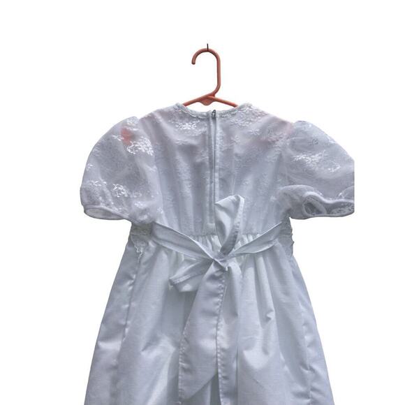Vintage Bonnie jean girl dress 6 white lace communion baptism graduation wedding - Picture 11 of 14